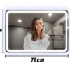 Espelho Retangular com LED 70x50cm – Espelho de Camarim com Touch_2 Espelho Retangular com LED 70x50cm – Espelho de Camarim com Touch
