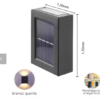 Arandela Solar de Parede LED Slim – Luz Quente e Resistente à Água (IP65)_03 Arandela Solar de Parede LED Slim – Luz Quente e Resistente à Água (IP65)