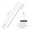 Luz LED Inteligente com Sensor de Movimento 40cm – Recarregável e Magnética