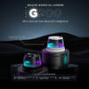Mini Caixa de Som Bluetooth Magnética Mini Caixa de Som Magnética Branca Laperm Edition com LED Premium, Carregador por Indução e Bluetooth 5.3.